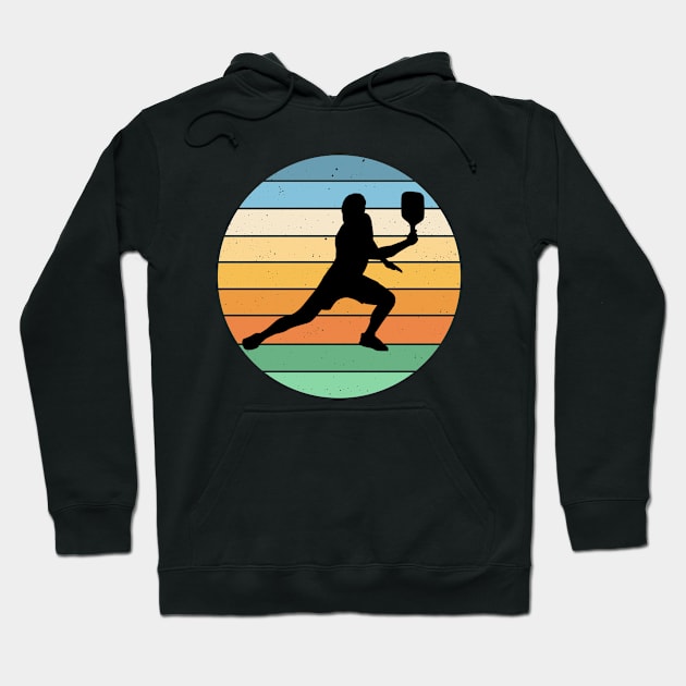 Pickleball Vintage Distressed Retro Player Hoodie by valentinahramov